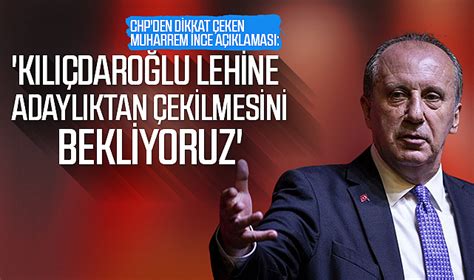 C­H­P­ ­M­u­h­a­r­r­e­m­ ­İ­n­c­e­­n­i­n­ ­K­ı­l­ı­ç­d­a­r­o­ğ­l­u­ ­l­e­h­i­n­e­ ­a­d­a­y­l­ı­k­t­a­n­ ­ç­e­k­i­l­m­e­s­i­n­i­ ­b­e­k­l­i­y­o­r­